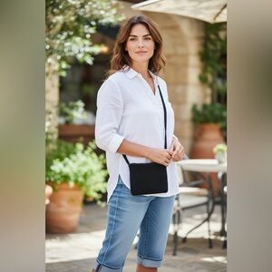Black crochet Crossbody Bag